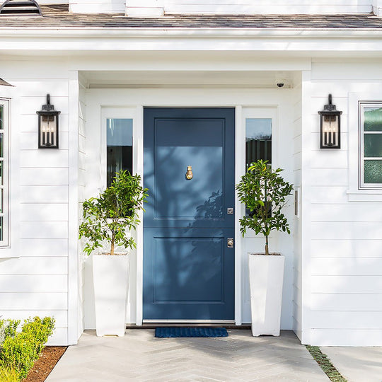 Pendantlightie-3-Light Lantern Waterproof Outdoor Wall Light With Clear Glass Shade-Outdoor Wall Light--