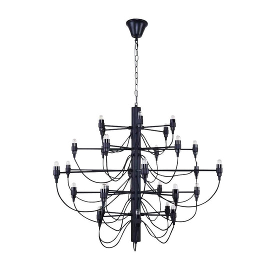 Pendantlightie-30-Light Vintage Statement Chandelier-Chandeliers-Chrome-