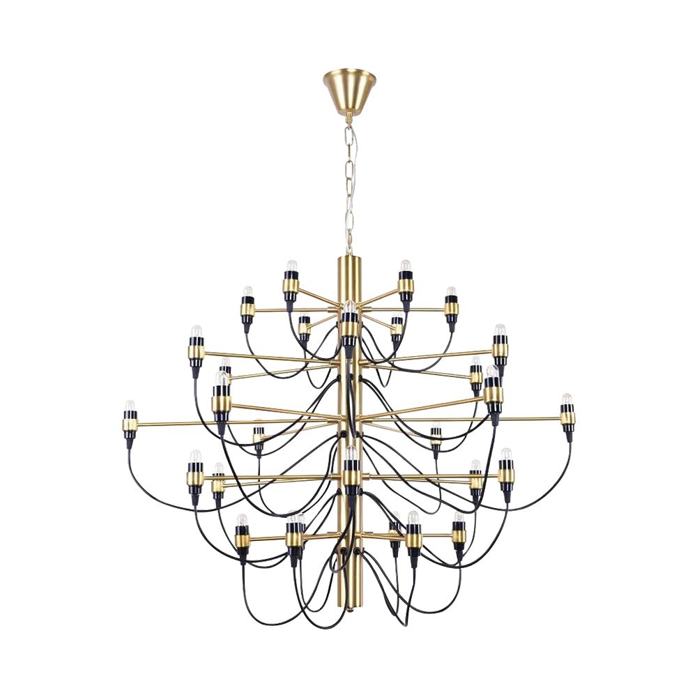 Pendantlightie-30-Light Vintage Statement Chandelier-Chandeliers-Chrome-