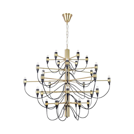 Pendantlightie-30-Light Vintage Statement Chandelier-Chandeliers-Chrome-
