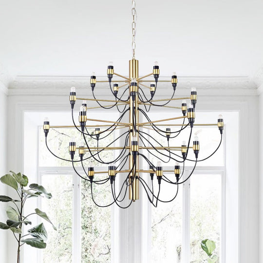 Pendantlightie-30-Light Vintage Statement Chandelier-Chandeliers-Gold-