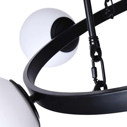 Pendantlightie-5-Light Black Bubble Chandelier-Chandeliers--