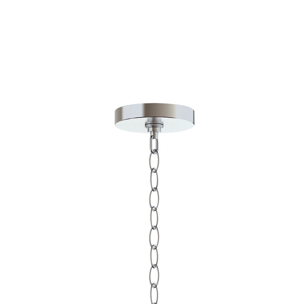 Pendantlightie-5-Light Curved Arm Classical Chandelier With Glass Shades-Chandeliers-Nickel-
