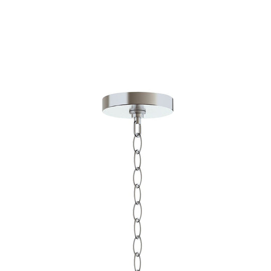 Pendantlightie-5-Light Curved Arm Classical Chandelier With Glass Shades-Chandeliers-Nickel-