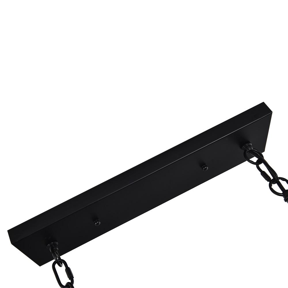 Pendantlightie-5-Light Rectangular Linear Kitchen Island Chandelier-Chandeliers-White-