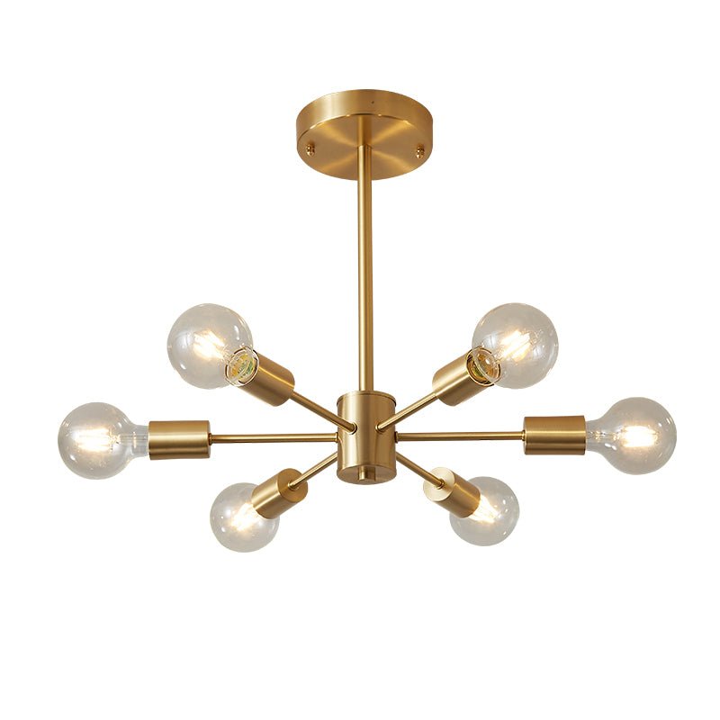 Pendantlightie-6-Light Sputnik Semi Flush Mount-Semi Flush Mount--