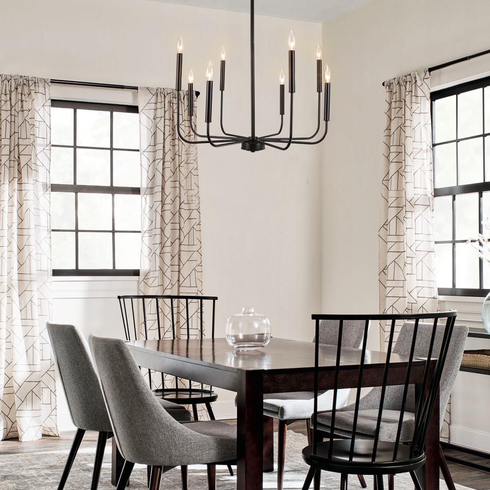 PendantLightie-8-Light Simple Metal Chandelier-Chandeliers--