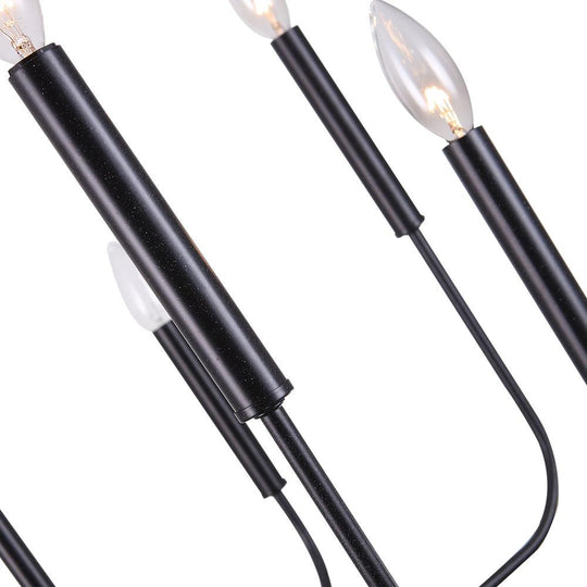 PendantLightie-8-Light Simple Metal Chandelier-Chandeliers--