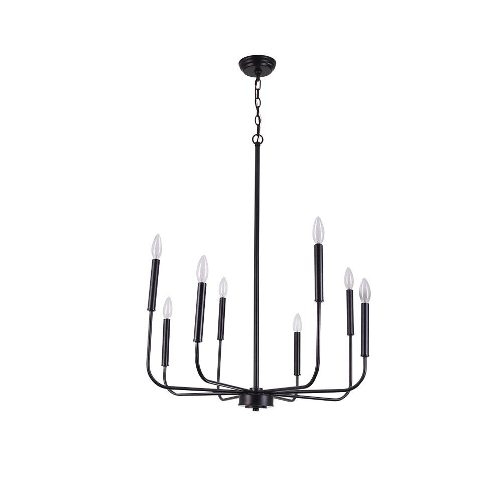 PendantLightie-8-Light Simple Metal Chandelier-Chandeliers--