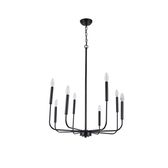 PendantLightie-8-Light Simple Metal Chandelier-Chandeliers--