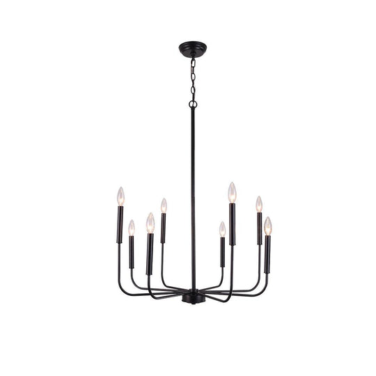 PendantLightie-8-Light Simple Metal Chandelier-Chandeliers--