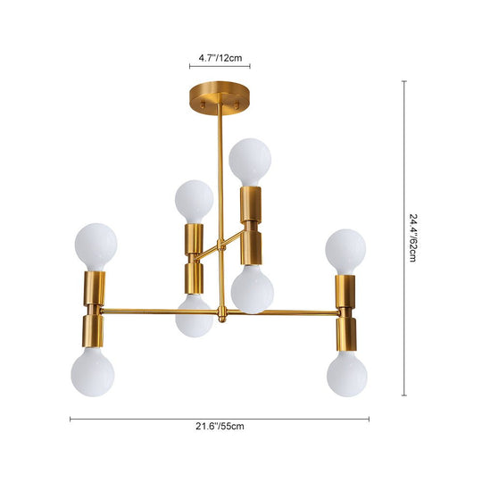 Pendantlightie-8-Light Sputnik Semi Flush Mount-Semi Flush Mount--