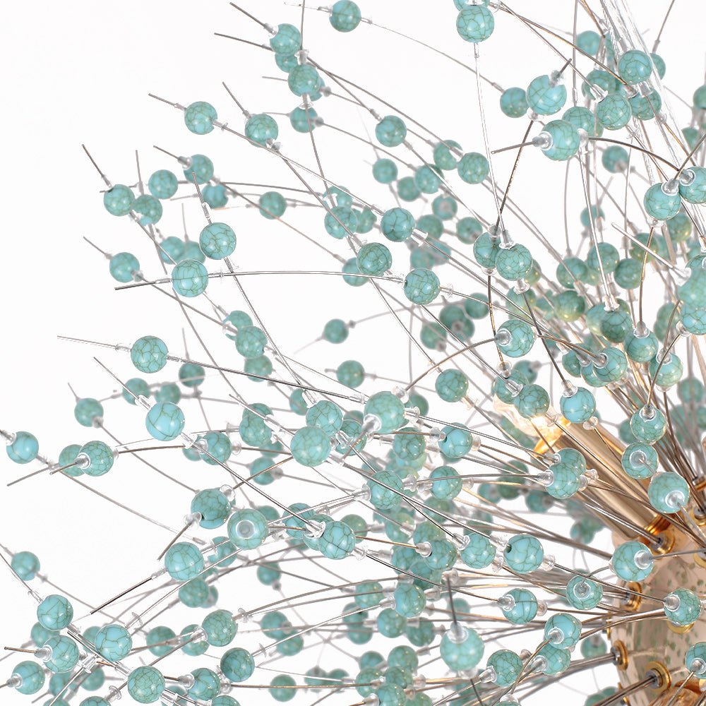 Pendantlightie-9-Light Blue Dandelion Firework Chandelier-Chandeliers-Chrome-
