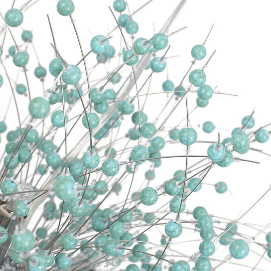 Pendantlightie-9-Light Blue Dandelion Firework Chandelier-Chandeliers-Chrome-