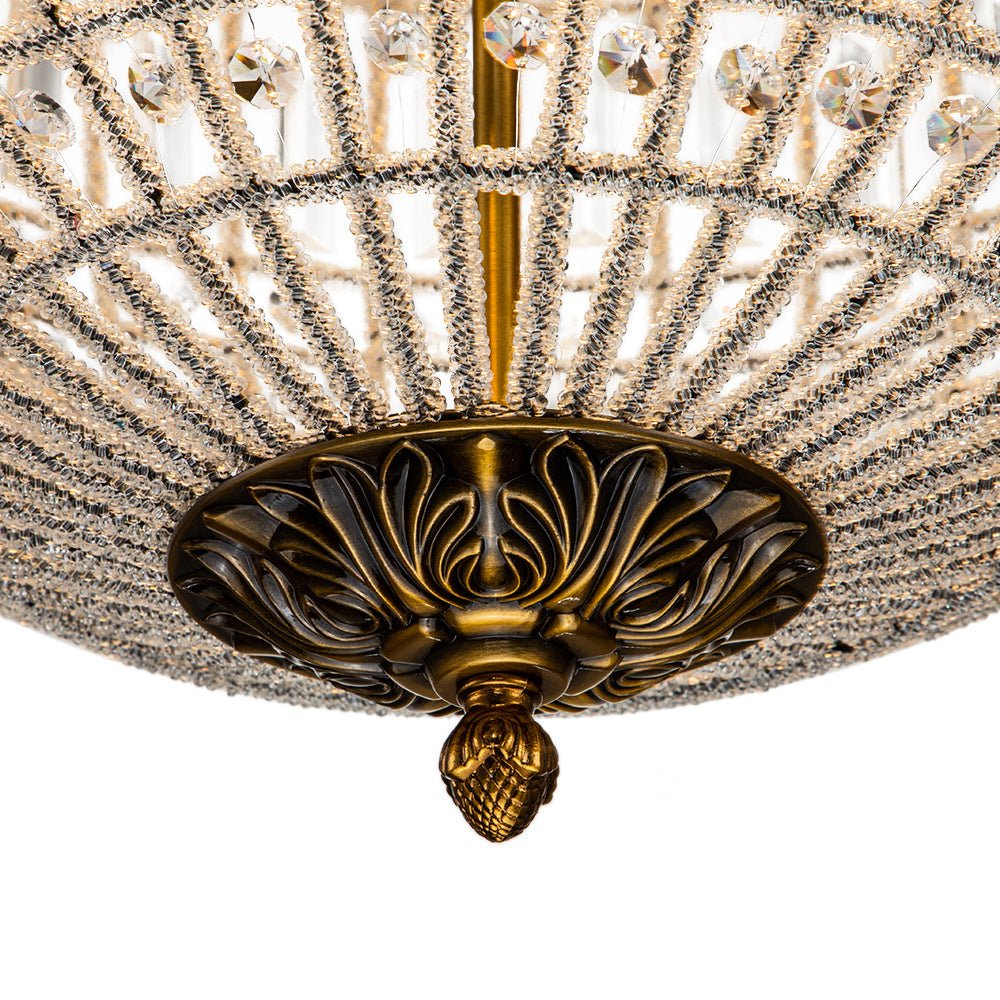 Pendantlightie-Antiqued Globe Crystal Chandelier-Chandeliers-1Lt-