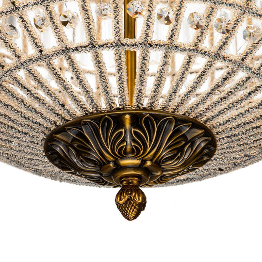 Pendantlightie-Antiqued Globe Crystal Chandelier-Chandeliers-1Lt-