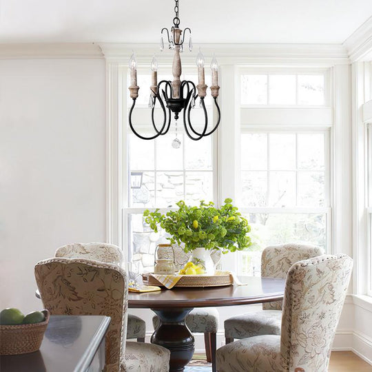 Pendantlightie-Classical Candle-Style Crystal Chandelier-Chandeliers--