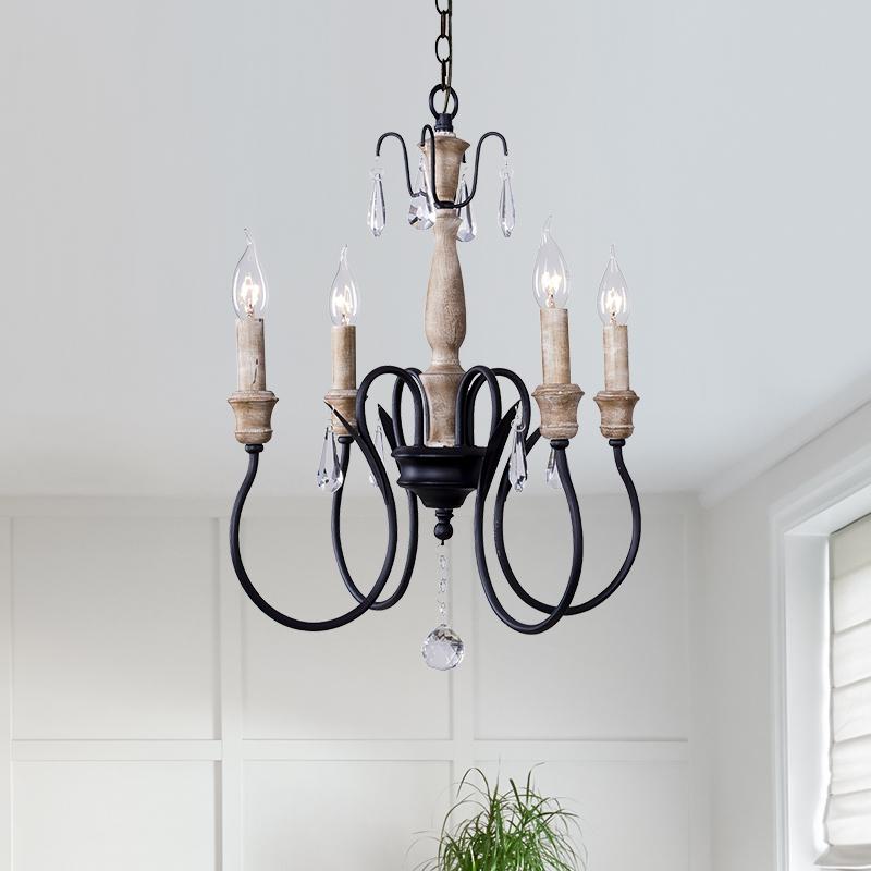 Pendantlightie-Classical Candle-Style Crystal Chandelier-Chandeliers--