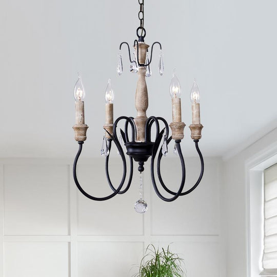Pendantlightie-Classical Candle-Style Crystal Chandelier-Chandeliers--
