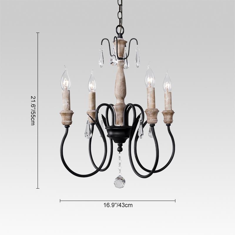 Pendantlightie-Classical Candle-Style Crystal Chandelier-Chandeliers--