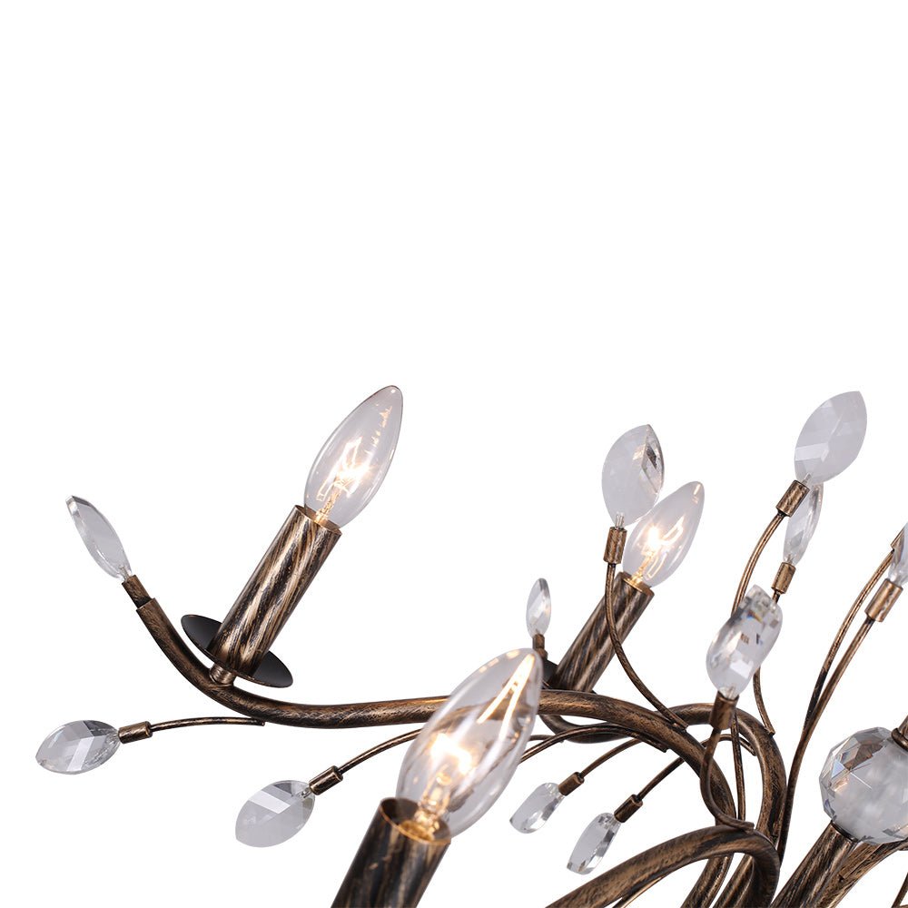 Pendantlightie-Classical French Style Candle Chandelier With Crystal Accents-Chandeliers-9Lt-