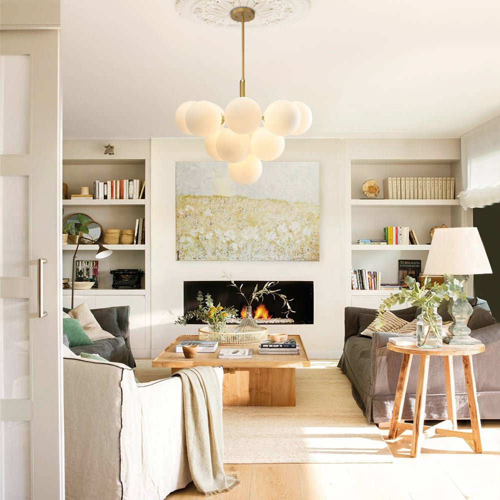 Pendantlightie-Contemporary Glass Bubble Tiered Chandelier-Chandeliers-13Lt-