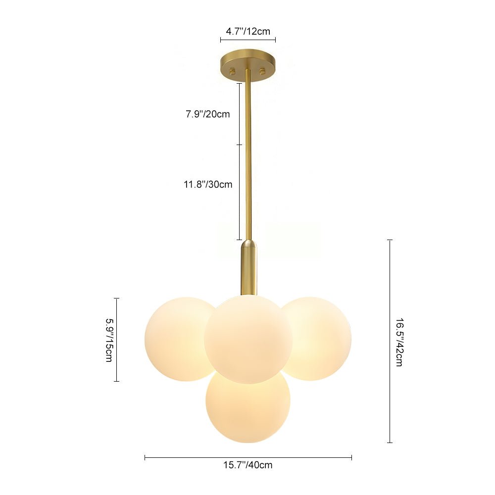 Pendantlightie-Contemporary Glass Bubble Tiered Chandelier-Chandeliers-5Lt-