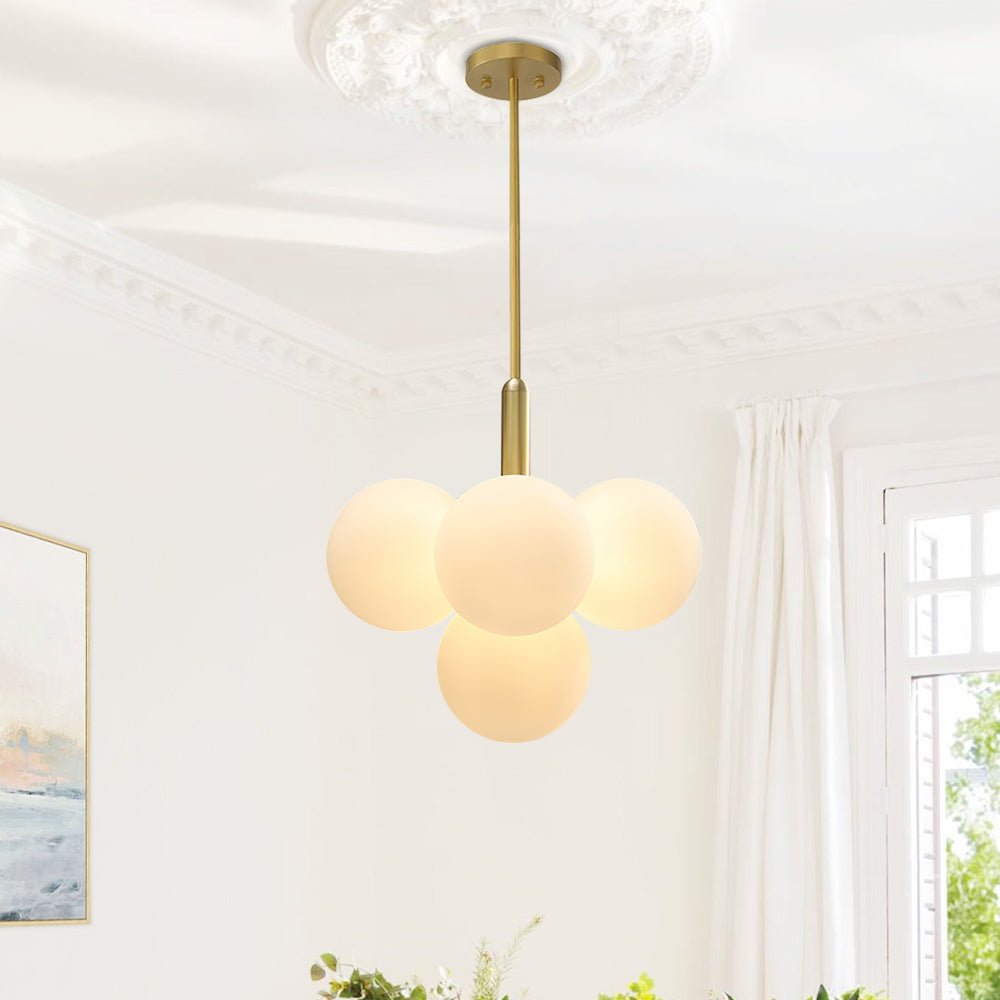 Pendantlightie-Contemporary Glass Bubble Tiered Chandelier-Chandeliers-5Lt-
