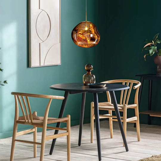 Pendantlightie-Contemporary Irregular Melt Single Pendant Lights-Pendants-11 Inches-Amber