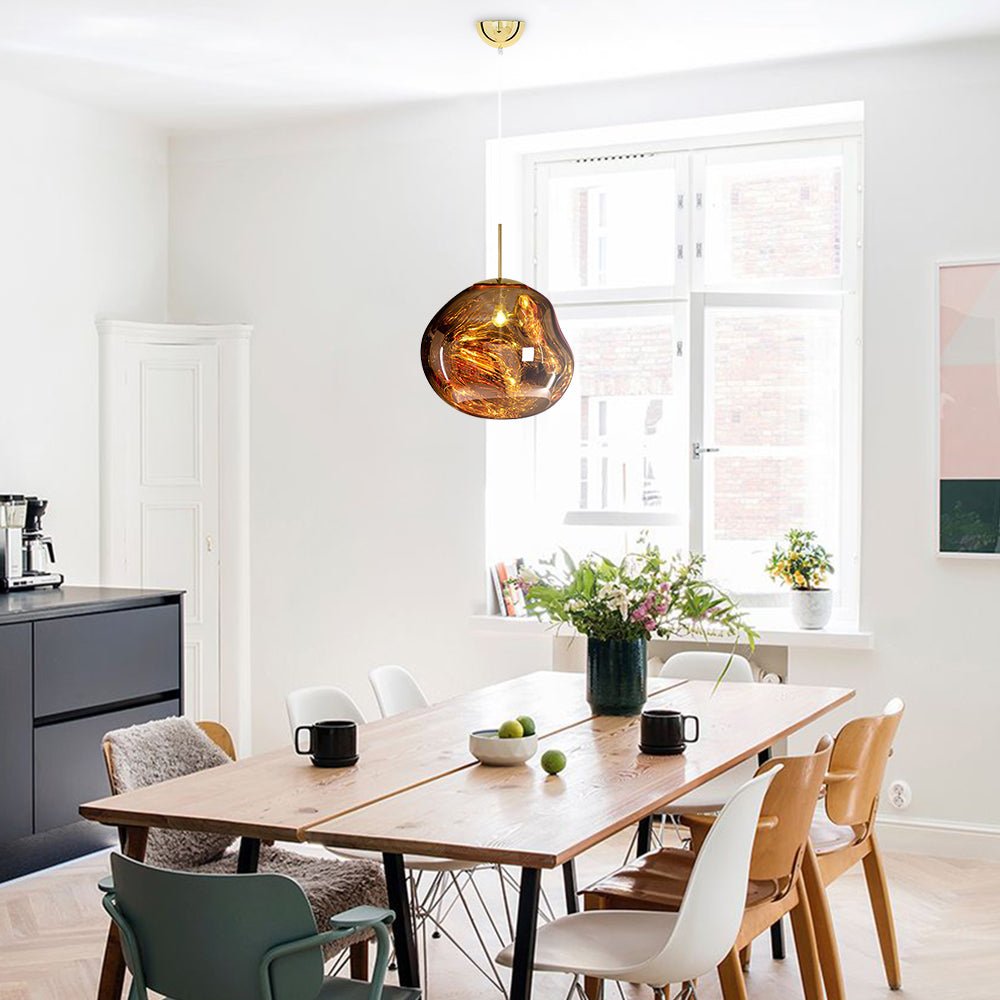 Pendantlightie-Contemporary Irregular Melt Single Pendant Lights-Pendants-11 Inches-Grey