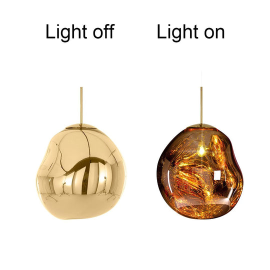 Pendantlightie-Contemporary Irregular Melt Single Pendant Lights-Pendants-11 Inches-Grey
