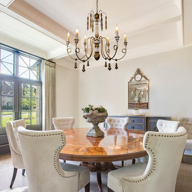 Pendantlightie-Country-Style 6-Light Antique Chandelier-Chandeliers--