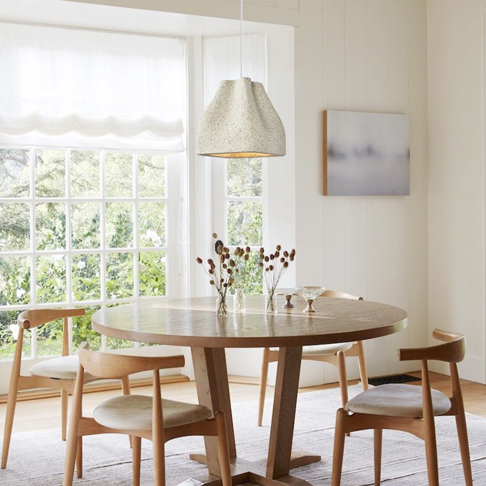 Pendantlightie-Creative 1-Light Speckled Wabi Sabi Handmade Pendant Light-Pendants-Beige-