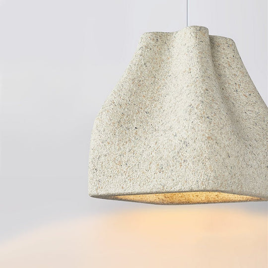 Pendantlightie-Creative 1-Light Speckled Wabi Sabi Handmade Pendant Light-Pendants-Beige-
