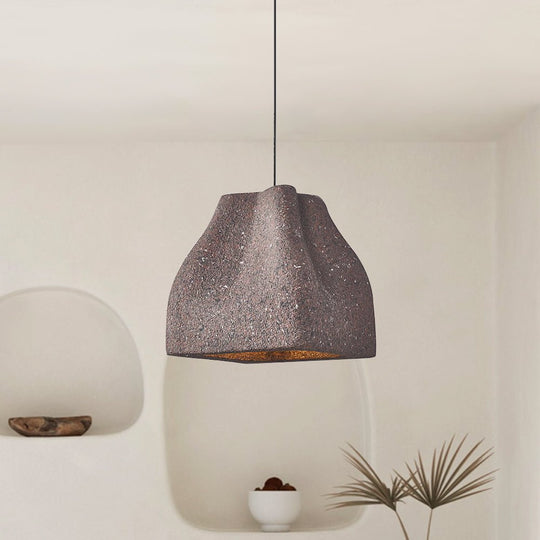 Pendantlightie-Creative 1-Light Speckled Wabi Sabi Handmade Pendant Light-Pendants-Dark Red-
