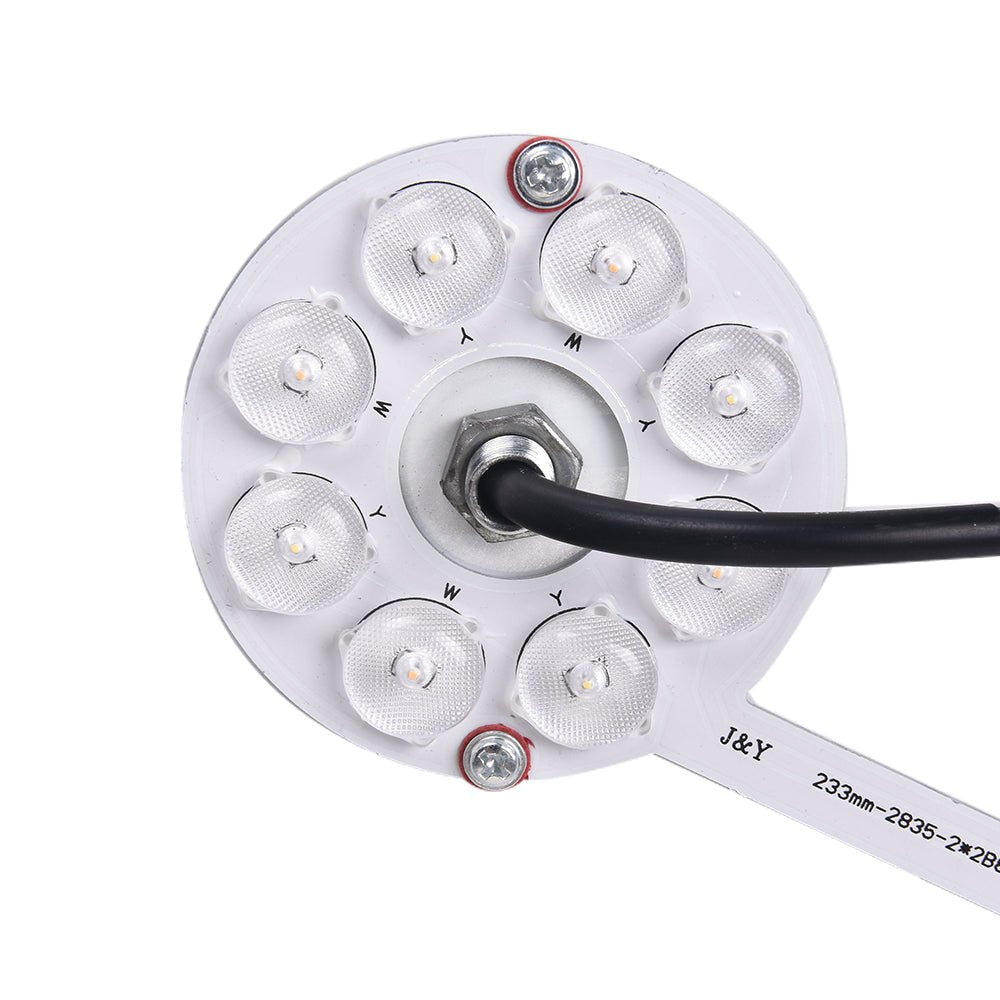 Pendantlightie-Dimmable Led Round Flush Mount With Wood Accent-Flush Mount-Black-11.81 Inches