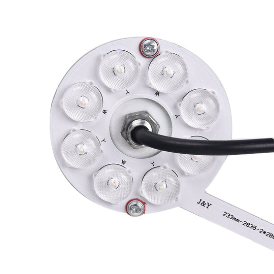 Pendantlightie-Dimmable Led Round Flush Mount With Wood Accent-Flush Mount-Black-11.81 Inches