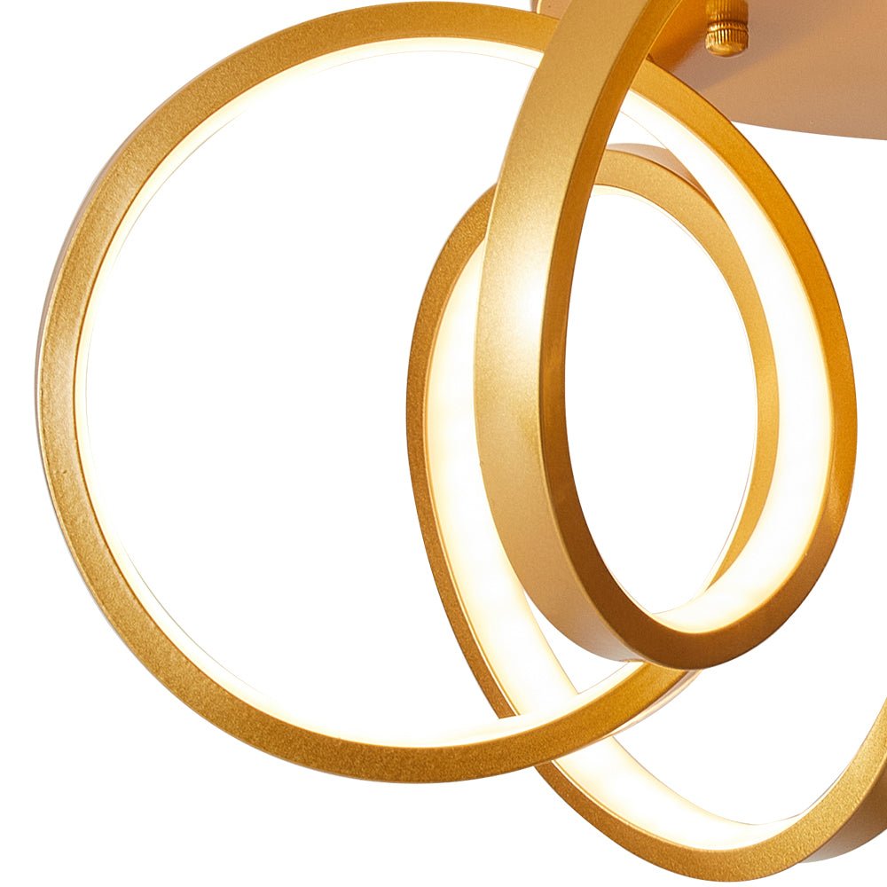 Pendantlightie-Dimmable Led Twisted Flush Mount-Flush Mount-White-