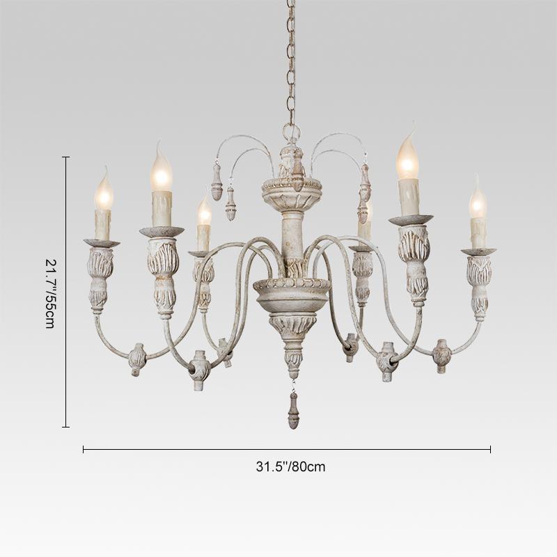 Pendantlightie-Distressed Antique Vintage Chandelier-Chandeliers--