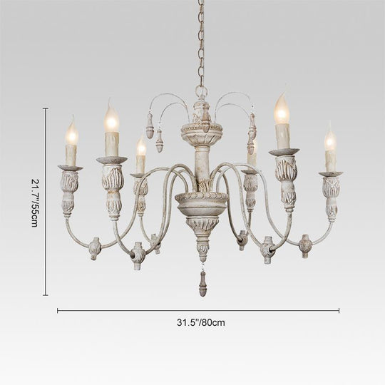 Pendantlightie-Distressed Antique Vintage Chandelier-Chandeliers--