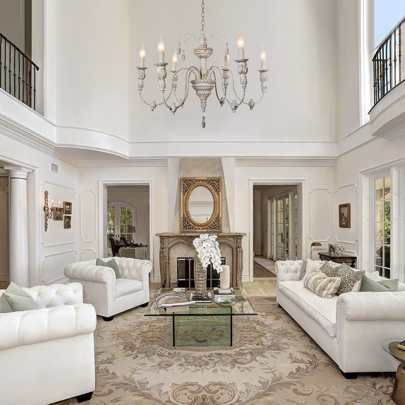 Pendantlightie-Distressed Antique Vintage Chandelier-Chandeliers--