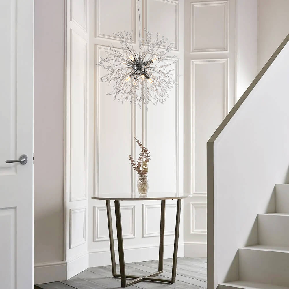 Pendantlightie-Eight Lights Firework Modern Crystal Chandeliers-Chandeliers-Chrome-