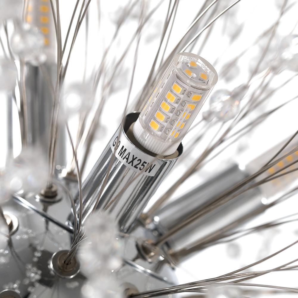 PendantLightie-Eight Lights Firework Modern Crystal Chandeliers-Chandeliers-Chrome-