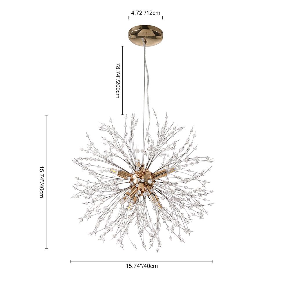 PendantLightie-Eight Lights Firework Modern Crystal Chandeliers-Chandeliers-Chrome-