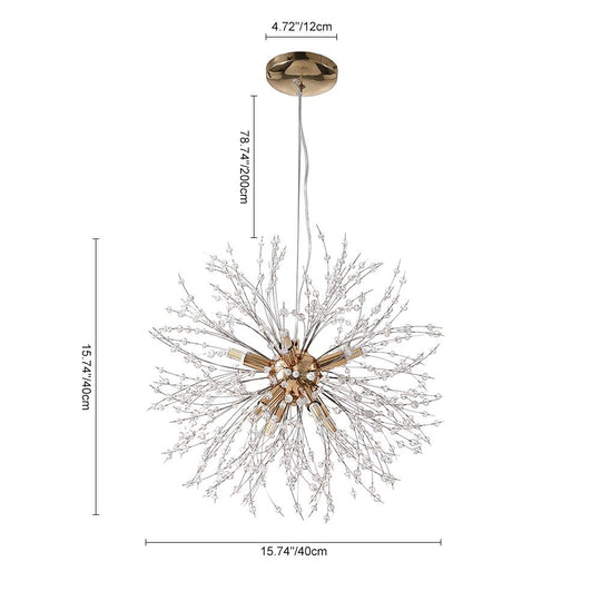 PendantLightie-Eight Lights Firework Modern Crystal Chandeliers-Chandeliers-Chrome-