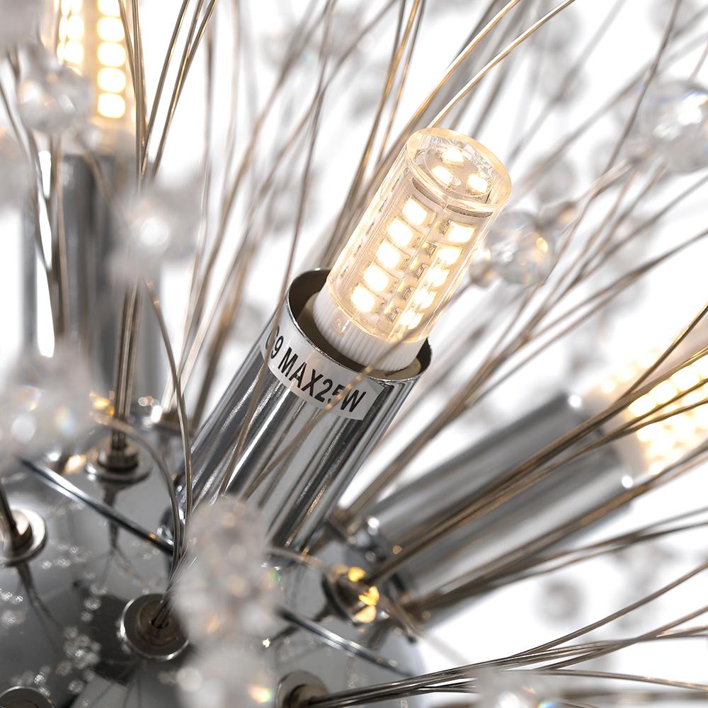 PendantLightie-Eight Lights Firework Modern Crystal Chandeliers-Chandeliers-Chrome-