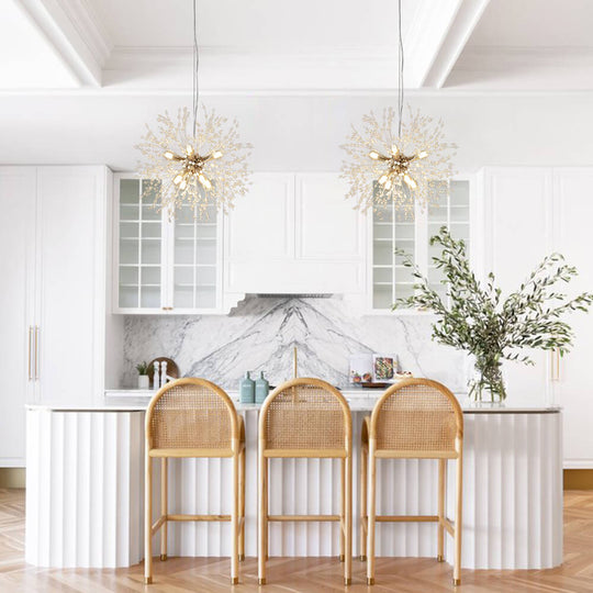 Pendantlightie-Eight Lights Firework Modern Crystal Chandeliers-Chandeliers-Gold-