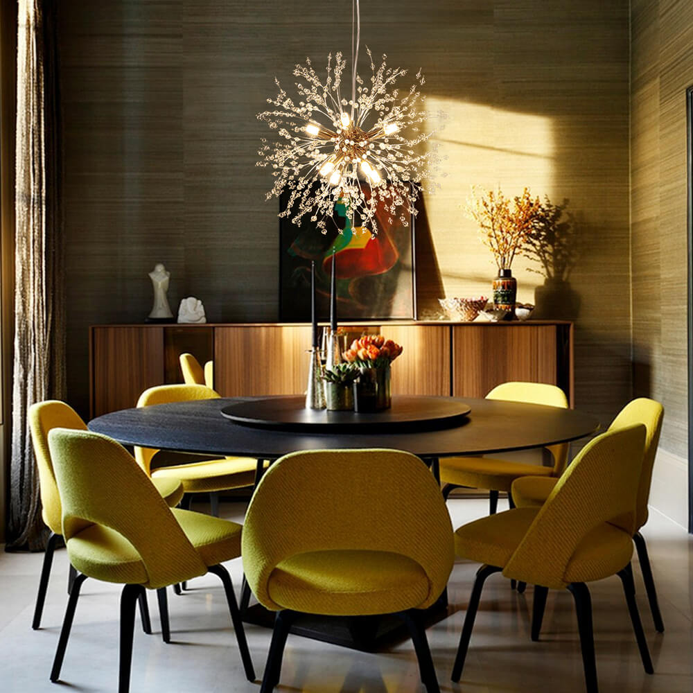 Pendantlightie-Eight Lights Firework Modern Crystal Chandeliers-Chandeliers-Gold-