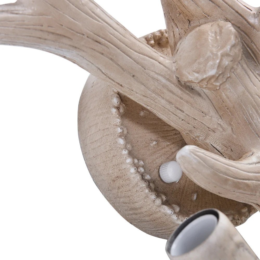 Pendantlightie-Farmhouse 2-Light Antler Shaped Deer Horn Wall Light-Wall Light-White-