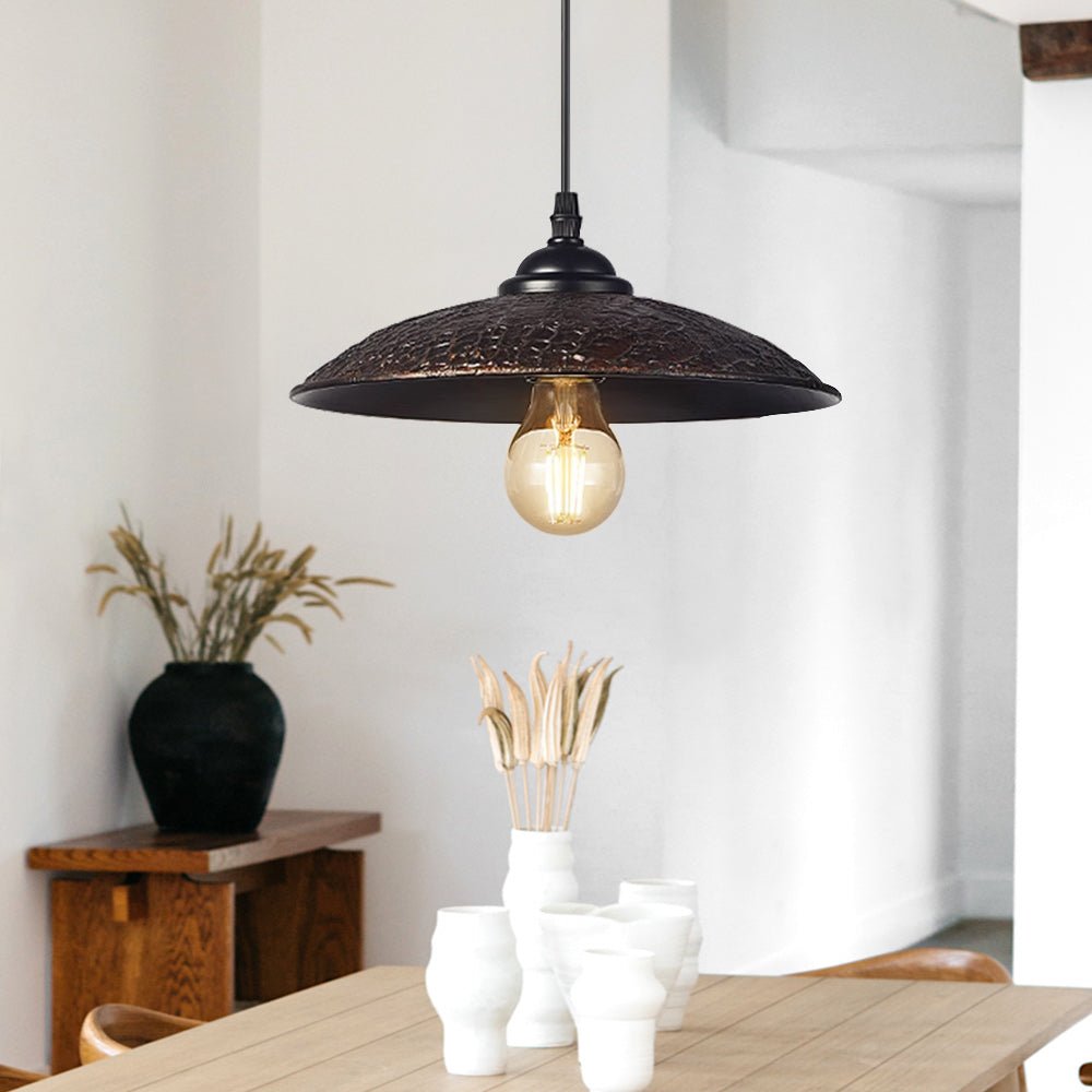 Pendantlightie-Farmhouse Industrial 1-Light Cone Pendant Light For Kitchen-Chandeliers-Small-